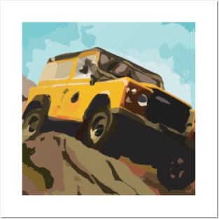 Landrover Defender Classic at the Blue Rag Range Track, Australia Posters and Art